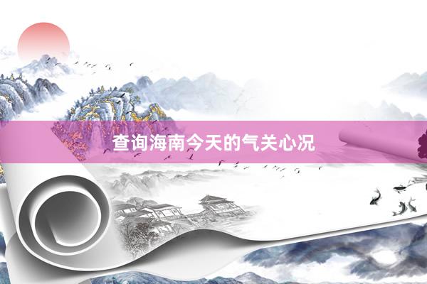 查询海南今天的气关心况