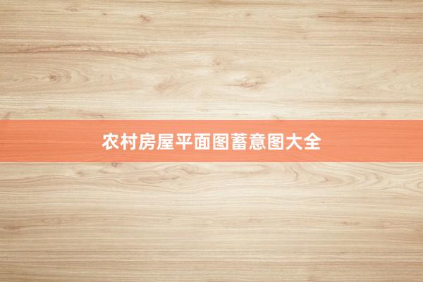 农村房屋平面图蓄意图大全